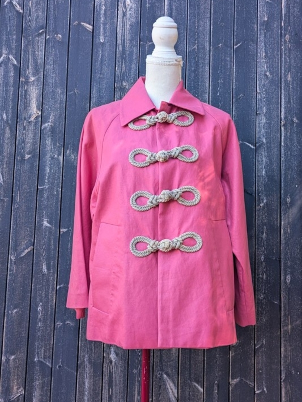 Vintage VIKTOR & ROLF Pink Twill Rope Toggle Jacket